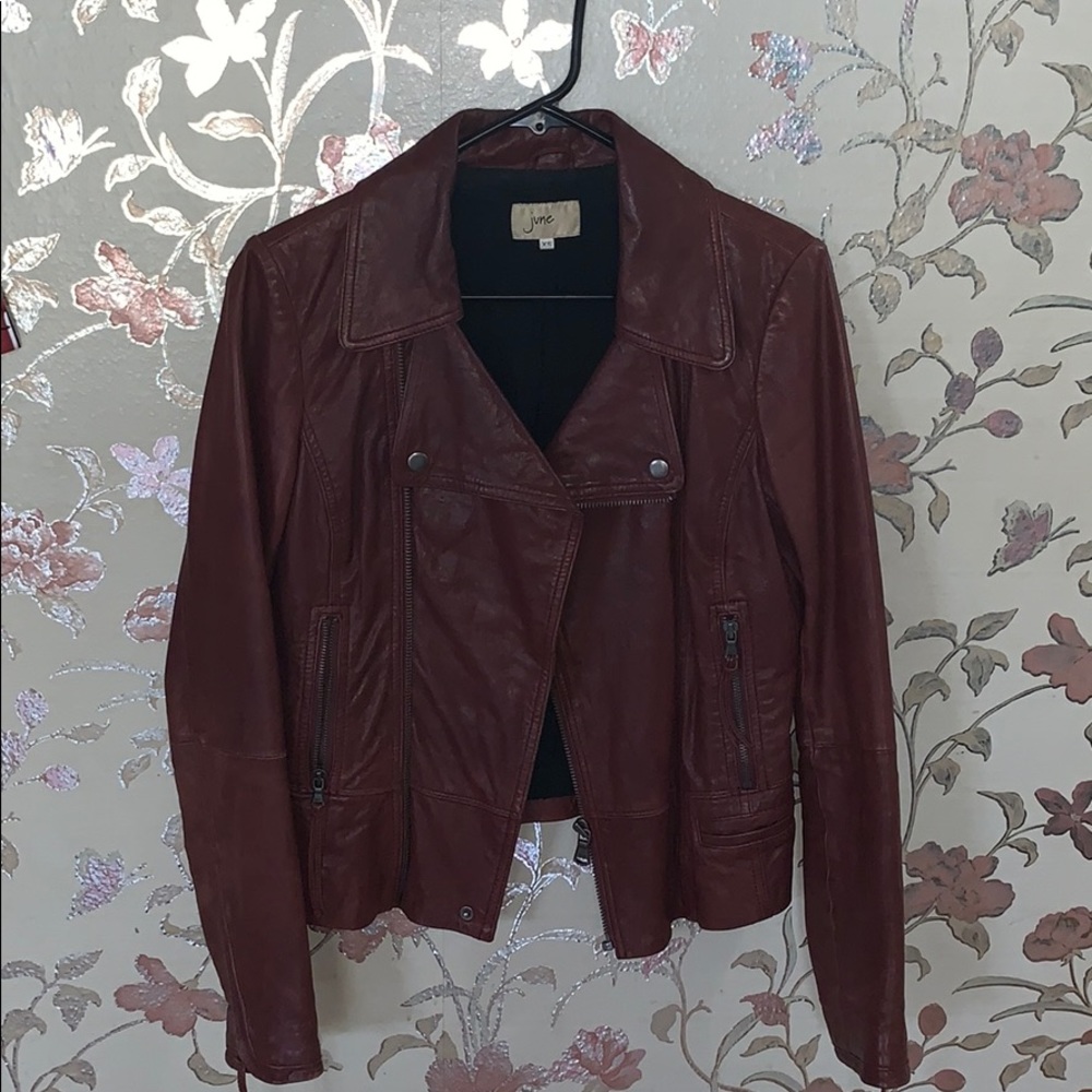 June XS Leather Moto Jacket
